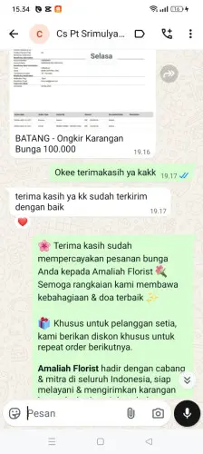 Testimonial Papan Bunga parumasan