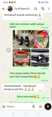 Testimonial Papan Bunga parumasan
