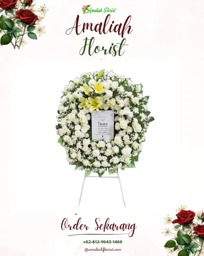 Krans Bunga Duka Cita parumasan